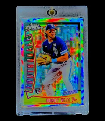 BOBBY WITT JR. ROOKIE REFRACTOR SILVER HOLO SP RC Insert Chrome - ROYALS - Image 1 of 4