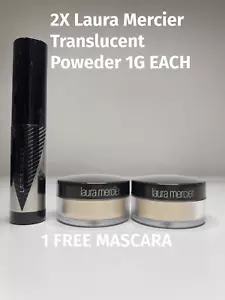 2 x Laura Mercier Translucent Loose Setting Powder Glo- 1g/.03oz Travel Size - Picture 1 of 4