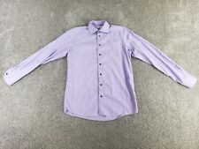 ETON Contemporary Men's Dress Shirt 15.5 39 Purple Cotton Solid