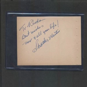 Strother Martin - Página de libro de autógrafos firmados - The Wild Bunch - Imagen 1 de 2
