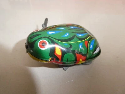 # M-01 Jouet ancien mécanique métal grenouille sauteuse  vintage 1970’s - Photo 1/4