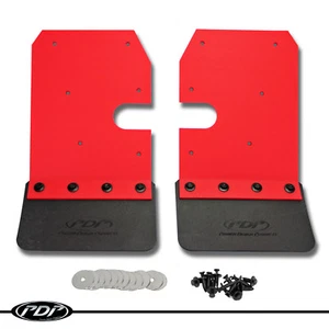 2014-2018 Polaris RZR 900 S 4 1000 XP OEM Front Mud Flap Kit Pair by PDP - RED - - Foto 1 di 7