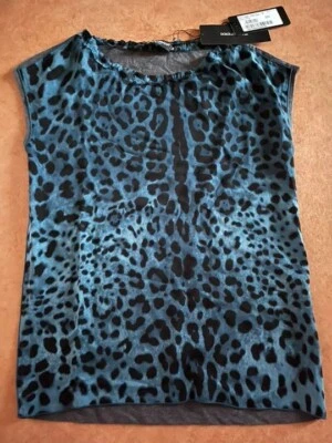 Auténticos Tops Dolce & Gabbana Vintage Leopardo Talla 36 Sin Stock Foto 1 de 3