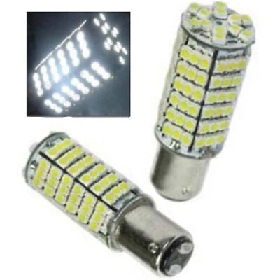 Par de bombillas de luz trasera LED #1157 12 voltios blanco parada de freno señal de giro 120SMD Foto 1 de 4
