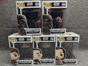 5 Funko Pop Bobbleheads Star Wars Rogue One  #139, 140, 141, 143, 144 - Picture 1 of 8