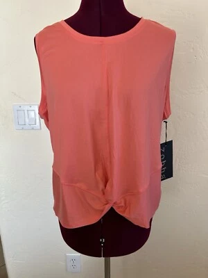Zobha Aura Twist Coral/Rosa Top/Tanque/Cáscara. Talla XXL. NUEVO CON ETIQUETAS  Foto 1 de 4