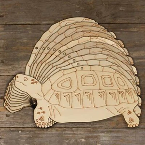 10x Wooden Tortoise Hermann Standing Craft Shape 3mm Ply Tortoise Reptiles - Picture 1 of 4