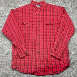 Polo Ralph Lauren Shirt Men's L Whitfield 100% Two-Ply Cotton Preppy Black Red - Picture 1 of 7