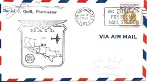 First Airmail Flight San Antonio TX June 11 1961 AAMC#12W67 - Picture 1 of 1