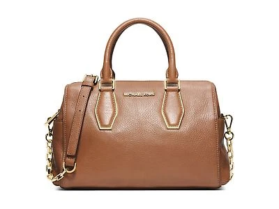 Michael Kors Vanessa Medium Leather Chain Satchel $358 Luggage #015 NWT - Image 1 of 4