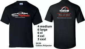 25 Black short sleeve T-shirts (50/50) Cotton/Polyester (mix size on Photo) - Picture 1 of 1