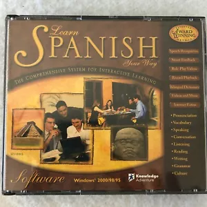Learn Spanish Your Way Audio 3 CD Set Windows 2000/98/95 Speaking Vocabulary - Picture 1 of 6
