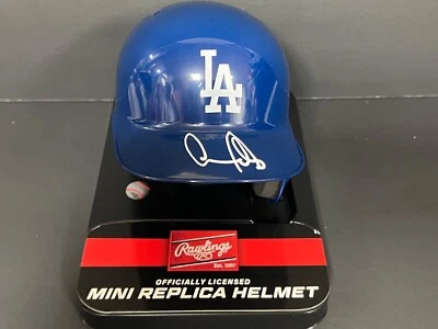 Andy Pages Dodgers Autographed Signed Mini Helmet Beckett Witness - Image 1 of 3