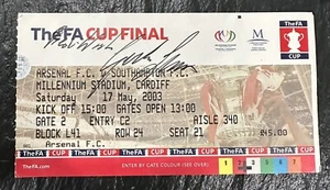Thierry Henry - Gordon Strachan Signed 2003 FA Cup Final Ticket Arsenal 🔥Read - Picture 1 of 2
