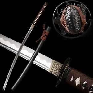 Black Razor Sharp Katana 1095 Steel Battle Ready Japanese Samurai Fulltang Sword - Picture 1 of 13
