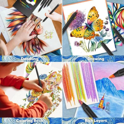 12 Colors Rainbow Rainbow Pencils Aesthetic Art Colored Pencils - Image 1 of 4