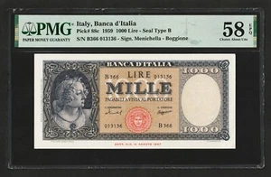 i-100912 Italy 1000 Lire 1959. PMG 58 EPQ - Picture 1 of 2