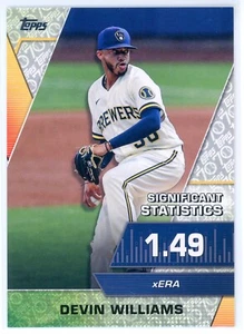 2021 Topps Devin Williams Significant Statistics /70 Platinum Anniversary #SS-18 - Picture 1 of 3