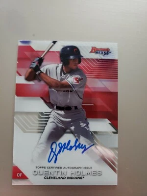 2017 BOWMAN'S BEST QUENTIN HOLMES ON CARD AUTO  CARD#  B17-QH. - Image 1 of 3