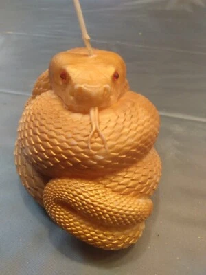 3D Copper Rhinestone Rattlesnake Candle - Image 1 of 3