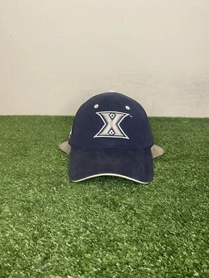 Vintage Xavier Musketeers hat cap strap back blue silver basketball mens Y2K - Image 1 of 4