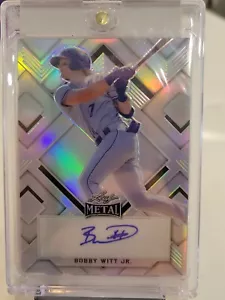 2022 Leaf Metal Bobby Witt Jr. RC Auto #/10 Silver Prismatic ROOKIE SHORTPRINT - Picture 1 of 7