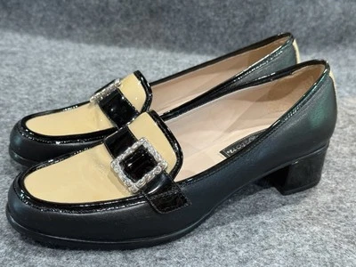 Mocasines para mujer Brighton Adele 7,5 M alto octanaje charol negro tostado Foto 1 de 4