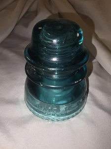 Aqua Blue Glasisolatoren Hemingray Nr. 42 Rustikale Deko Vintage USA - Bild 1 von 5