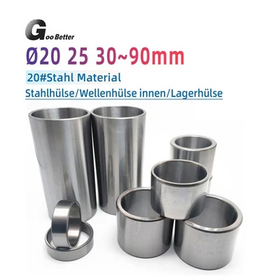 20# Stahl Distanzhülse Distanz Hülse Abstandhalter Hülsen Buchse Ø20 25 30~90mm - Bild 1 von 4