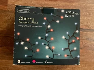 Lumineo LED String Lights Red White Blue Patriotic 52.5' 750 Lights Twinkle - Picture 1 of 7