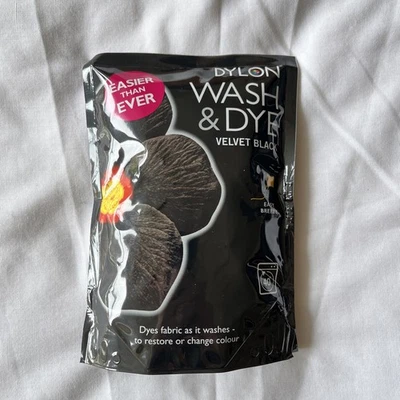 Dylon Machine Wash & Dye Fabric Clothes Velvet Black 350g - Image 1 of 2