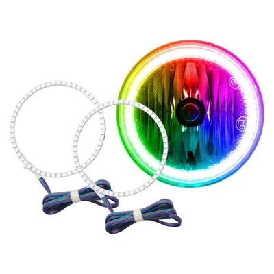 LED Fog Light Halo Ring Lights ColorSHIFT For 2005-2010 Chrysler 300C Foto 1 de 4