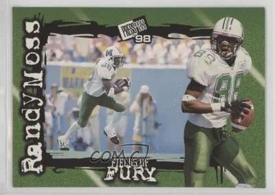 1998 Press Pass Fields of Fury Randy Moss #FF4 Rookie RC HOF - Image 1 of 2
