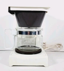 Vtg. Mr. Coffee Jr.  JR4 Four cup Automatic White Coffee Maker Tested  - Picture 1 of 9
