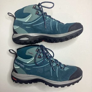 Salomon türkis Damen Gore Tex Wanderschuh Größe 6 Trails Utility Outdoor Contagrip - Bild 1 von 12