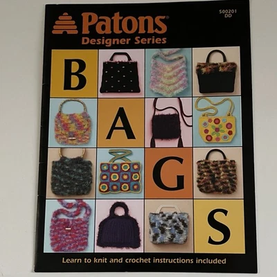 Patons Book 500201 Designer Series - BAGS Knitting & Crochet Patterns (2003) - Image 1 of 4