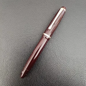 Vtg Rare Montblanc 344G Burgundy 14 CT Gold EF Nib Fountain Pen - Picture 1 of 9