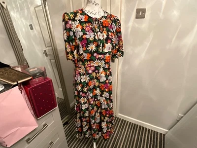 LK BENNETT MONTANA SILK DRESS, UK SIZE 14 - Image 1 of 4