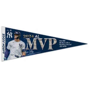 AARON JUDGE #99 2024 AL MVP NEW YORK YANKEES ROLL UP PENNANT 12"x30" WINCRAFT 👀 - Picture 1 of 1