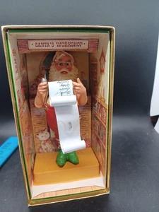PUNZE ANDENKEN Überprüfen Sie es zweimal Santa’s workshop, Vintage Ornament wie abgebildet - Bild 1 von 13