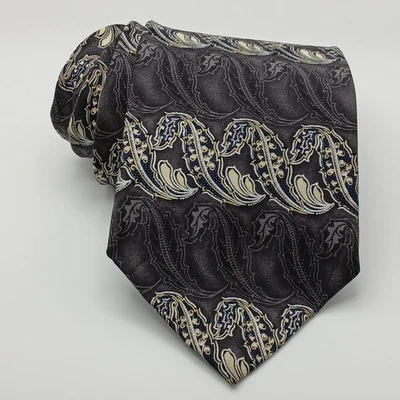 Corbata Evan-Picone Sport 100 % seda cachemira gris oscuro, blanco y negro (4x58") Foto 1 de 4