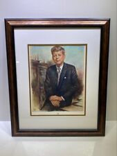 John F. Kennedy Print by Louis Lupas Framed & Matted New York Graphic Society