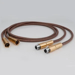 Accuphase 40th HiFi Audio OFC Cable & Pair Copper Banana to Spade Speaker Cables - Picture 1 of 32
