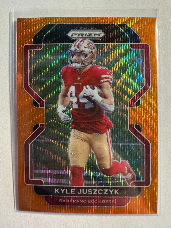 K260,613 - 2021 Panini Prizm Prizms Orange Wave #57 Kyle Juszczyk #/60 - Image 1 of 1