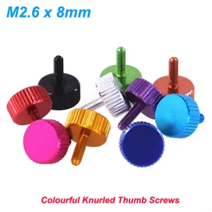 M2,6 Rändelschrauben Hand anziehen Flach Zylinderkopf Aluminiumlegierung Zum Selbermachen - Bild 1 von 5