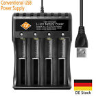 Akku Ladegerät für 1-4x I8650 26650 14500 Li-ion LED USB Batterieladegerät 3.7V