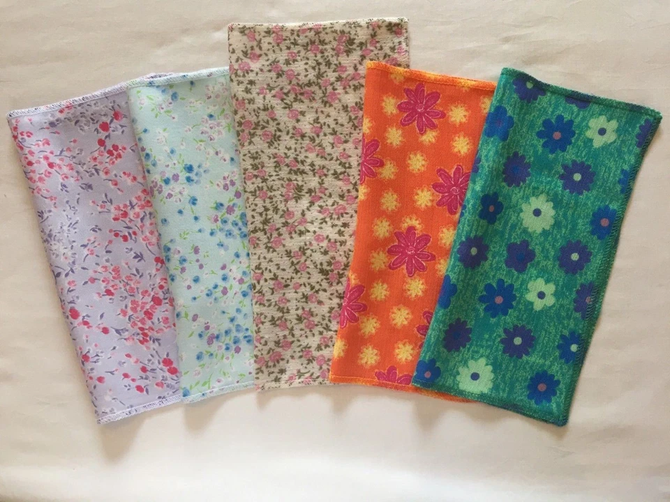 FLOWER - COTTON BLEND 1 - Top Pocket Square Hanky Handkerchief – Handmade in UK  - Image 1 of 1