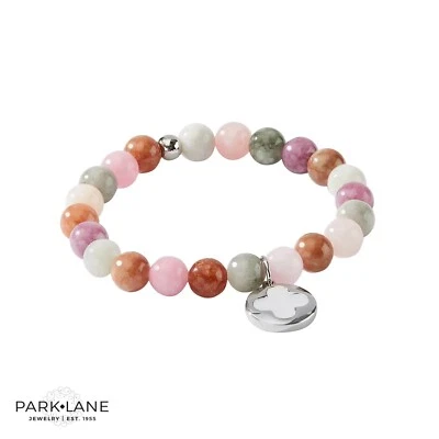 ¡Pulsera Park Lane Orchard nueva con etiquetas! Semiprecioso Cuentas Rosa Gris Rojo AGOTADO Foto 1 de 4