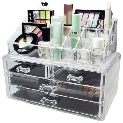 CONTENITORE BOX ESPOSITORE PER TRUCCO ORGANIZER PORTA COSMETICI MAKE UP ROSSETTO - Immagine 1 di 3