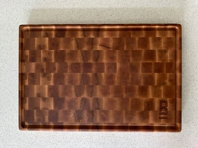Limited Edition RoseWood Block Brisket Maple Cutting Board End Grain Grooves BBQ - Image 1 of 4